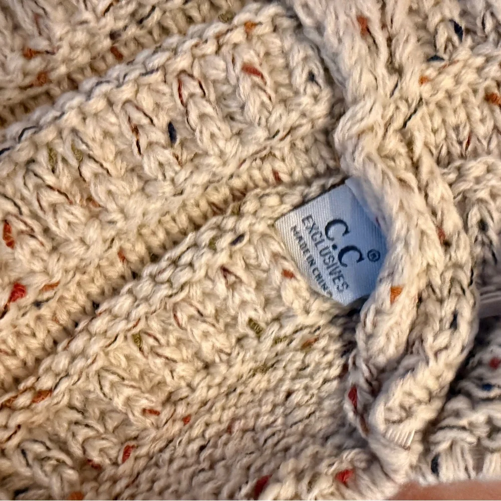 NWOT CC Knit Ponytail Beanie and Headband Set - Picture 7 of 8